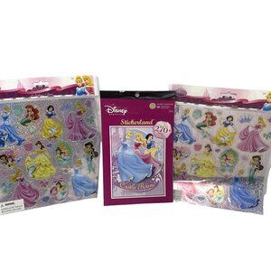 Disney Princesses Sticker Bundle 2 Sandylion New Foil Iridescent Sheets/ Sticker